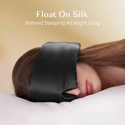 Dinododu™ Silk Sleep Mask – Wide Padded Luxury