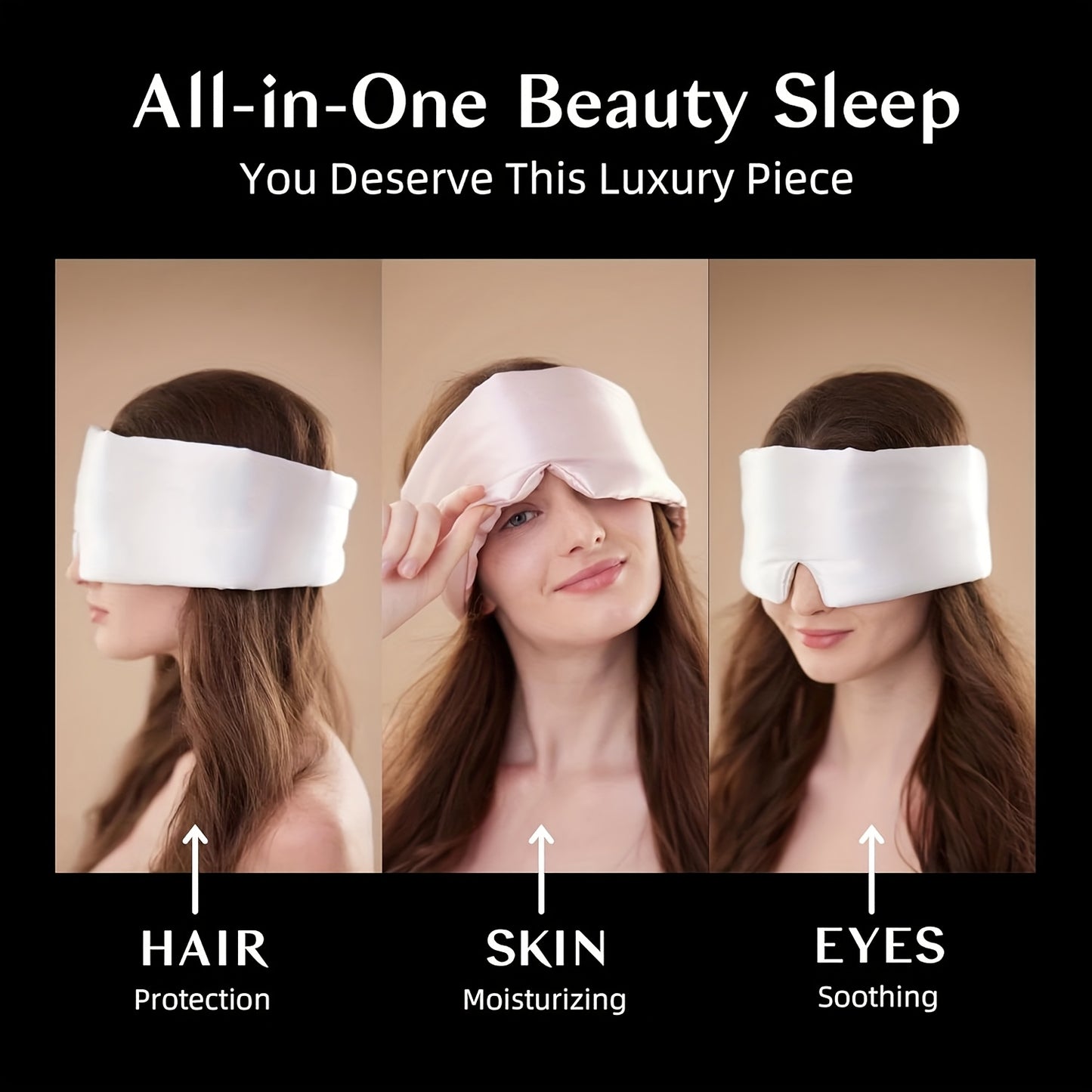 Dinododu™ Silk Sleep Mask – Wide Padded Luxury