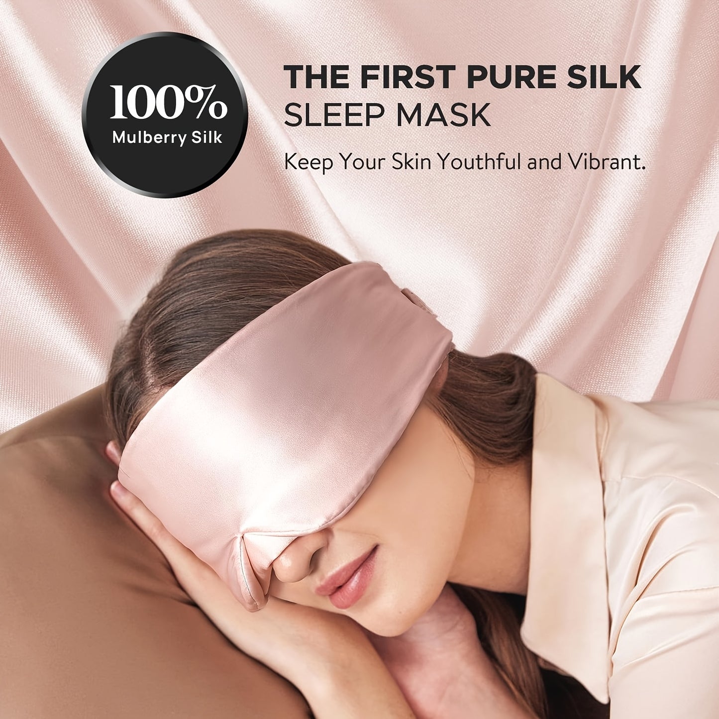 Dinododu™ Silk Sleep Mask – Wide Padded Luxury