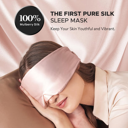 Dinododu™ Silk Sleep Mask – Wide Padded Luxury