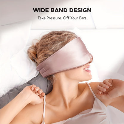Dinododu™ Silk Sleep Mask – Wide Padded Luxury